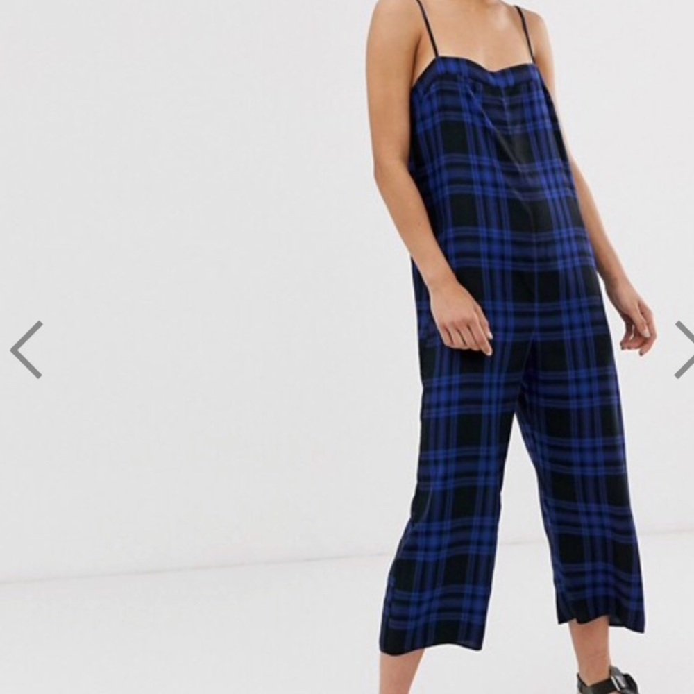 ASOS Design Minimal Check Jumpsuit